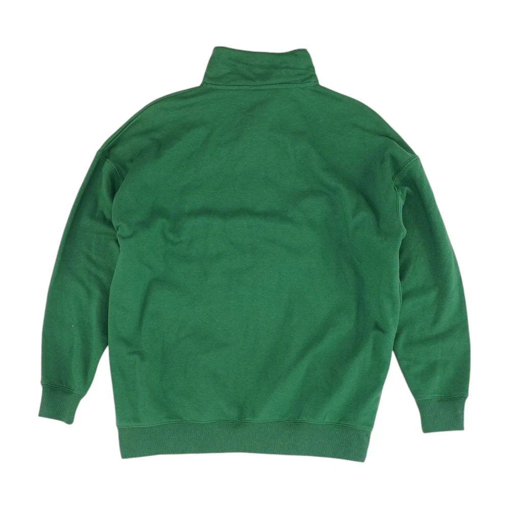 Green Solid 1/4 Zip Pullover - Image 2