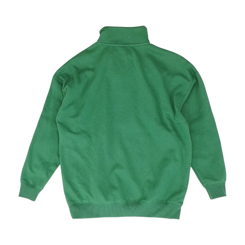 Green Solid 1/4 Zip Pullover - Image 2