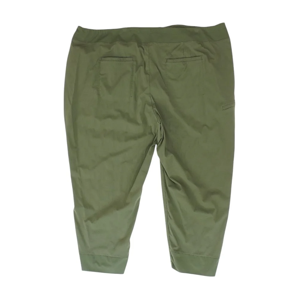 Green Solid Active Pants - Image 2