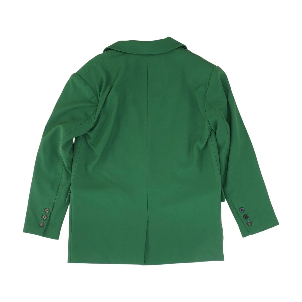 Green Solid Blazer - Image 2
