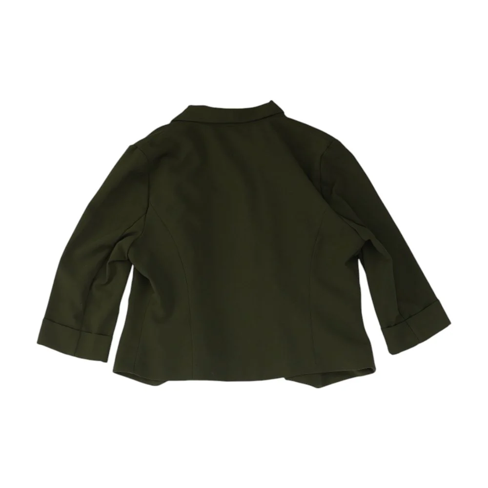 Green Solid Blazer - Image 2