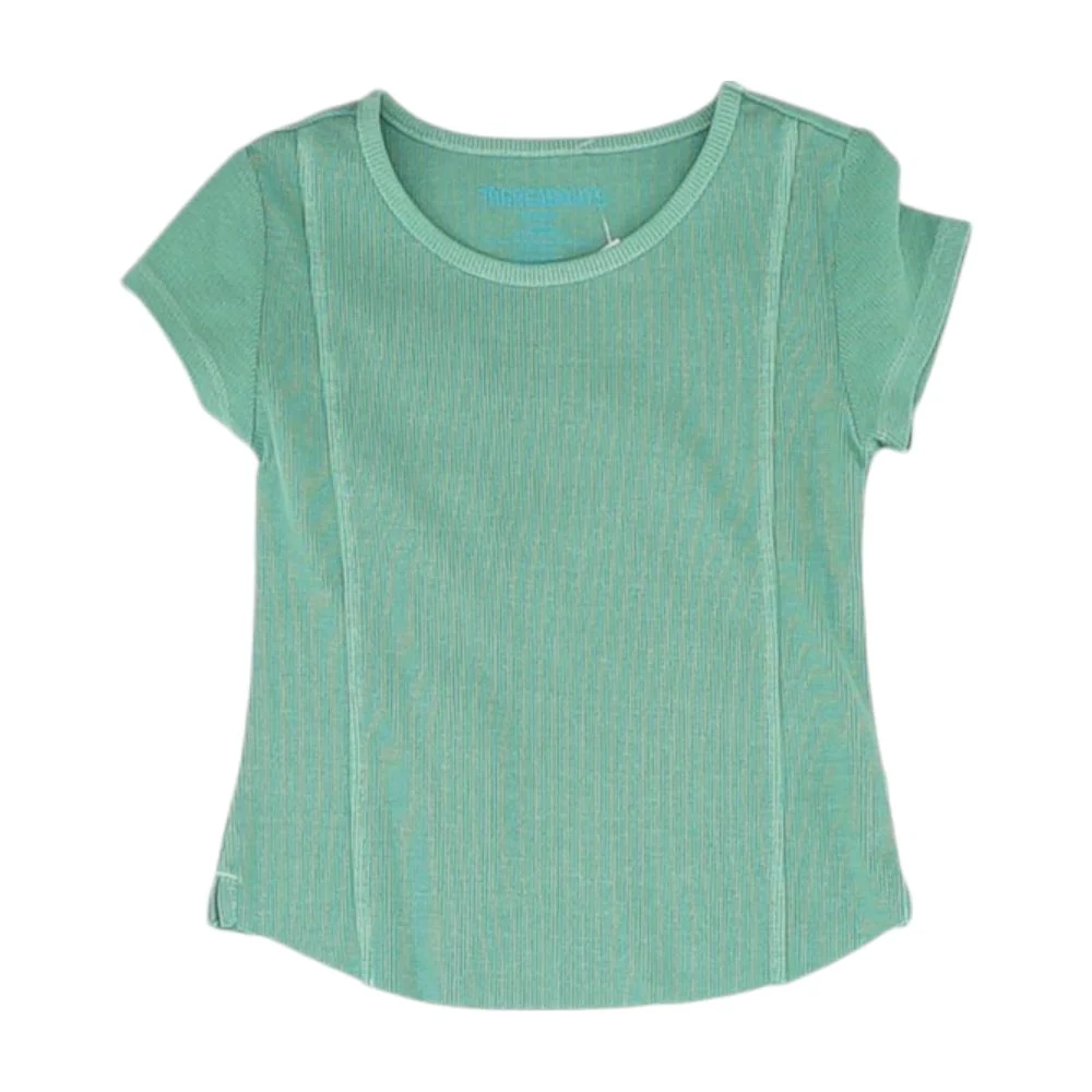 Green Solid Crewneck T-Shirt