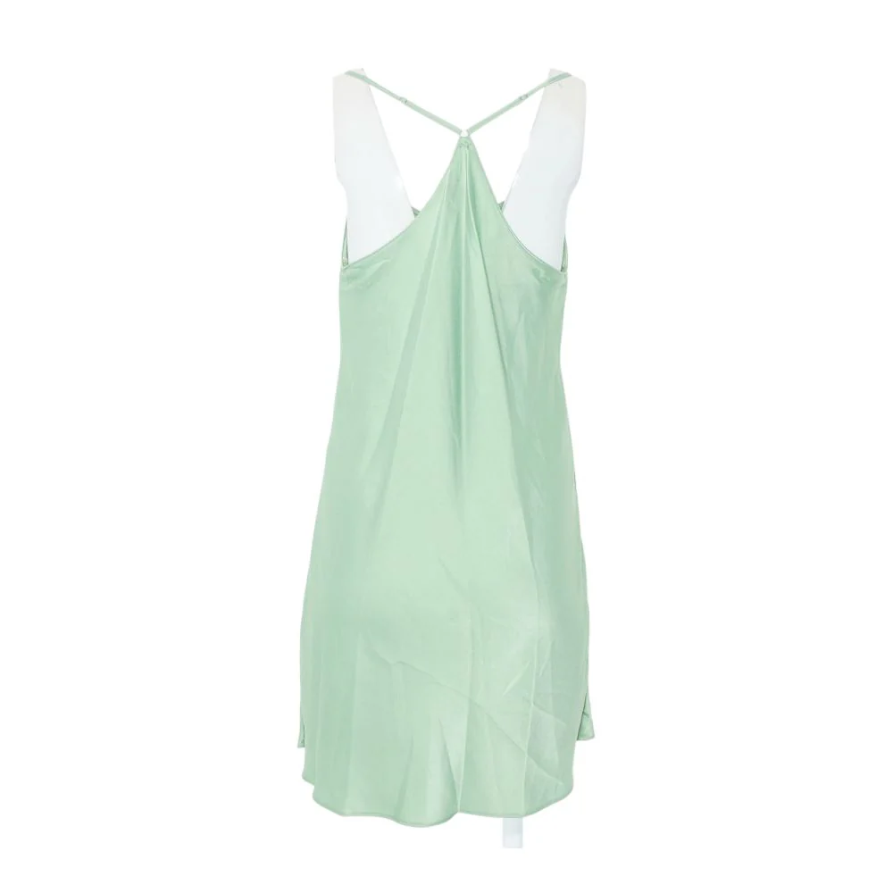 Green Solid Gown - Image 2