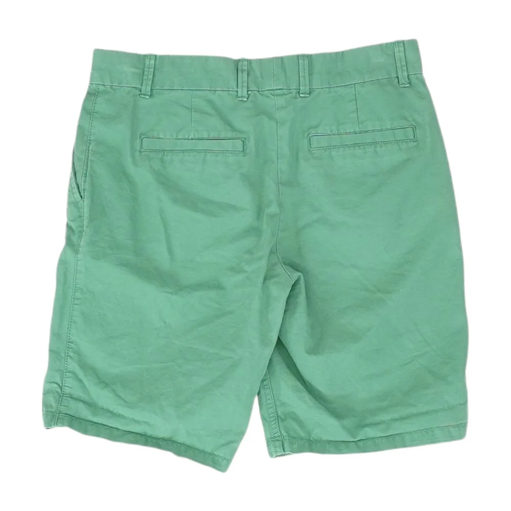Green Solid Khaki Shorts - Image 2