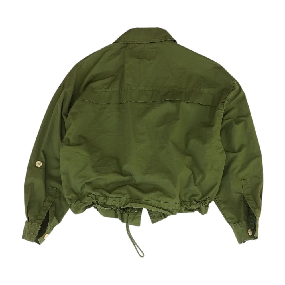 Green Solid Lightweight Jacket - Image 2