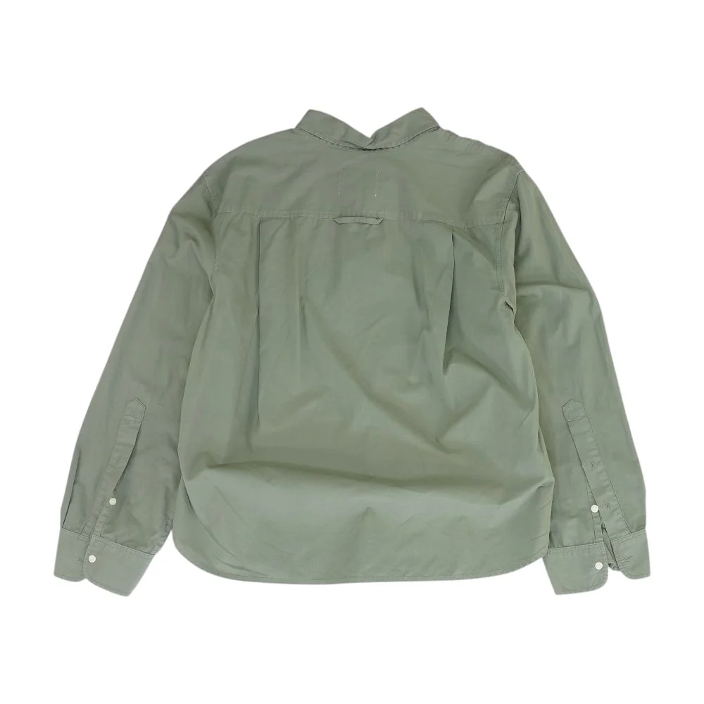 Green Solid Long Sleeve Button Down - Image 2