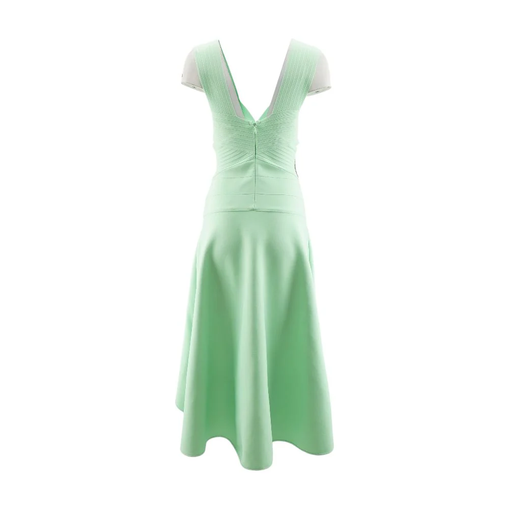 Green Solid Midi Dress - Image 2