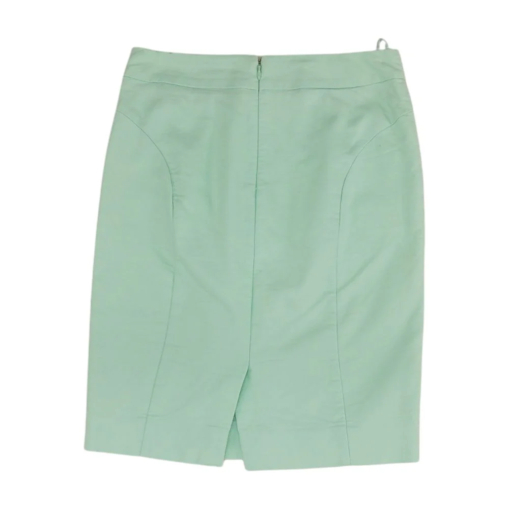 Green Solid Midi Skirt - Image 2