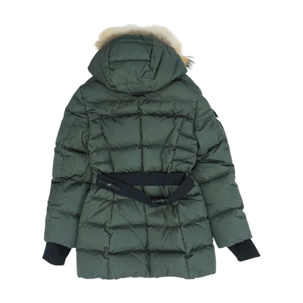Green Solid Puffer Jacket - Image 2