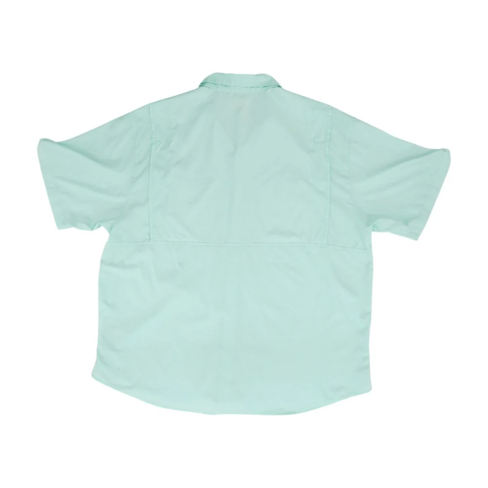 Green Solid Short Sleeve Button Down - Image 2
