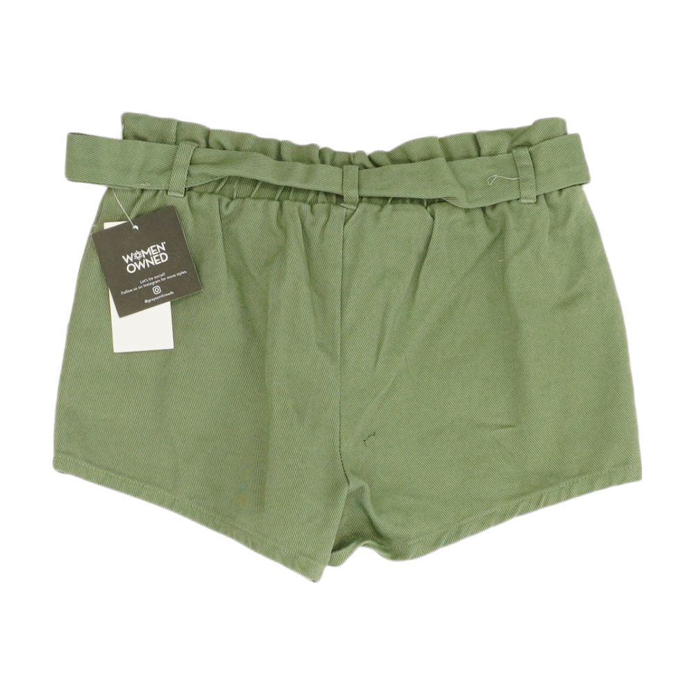 Green Solid Shorts - Image 2