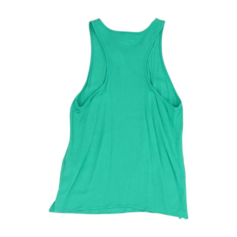 Green Solid Sleeveless Blouse - Image 2