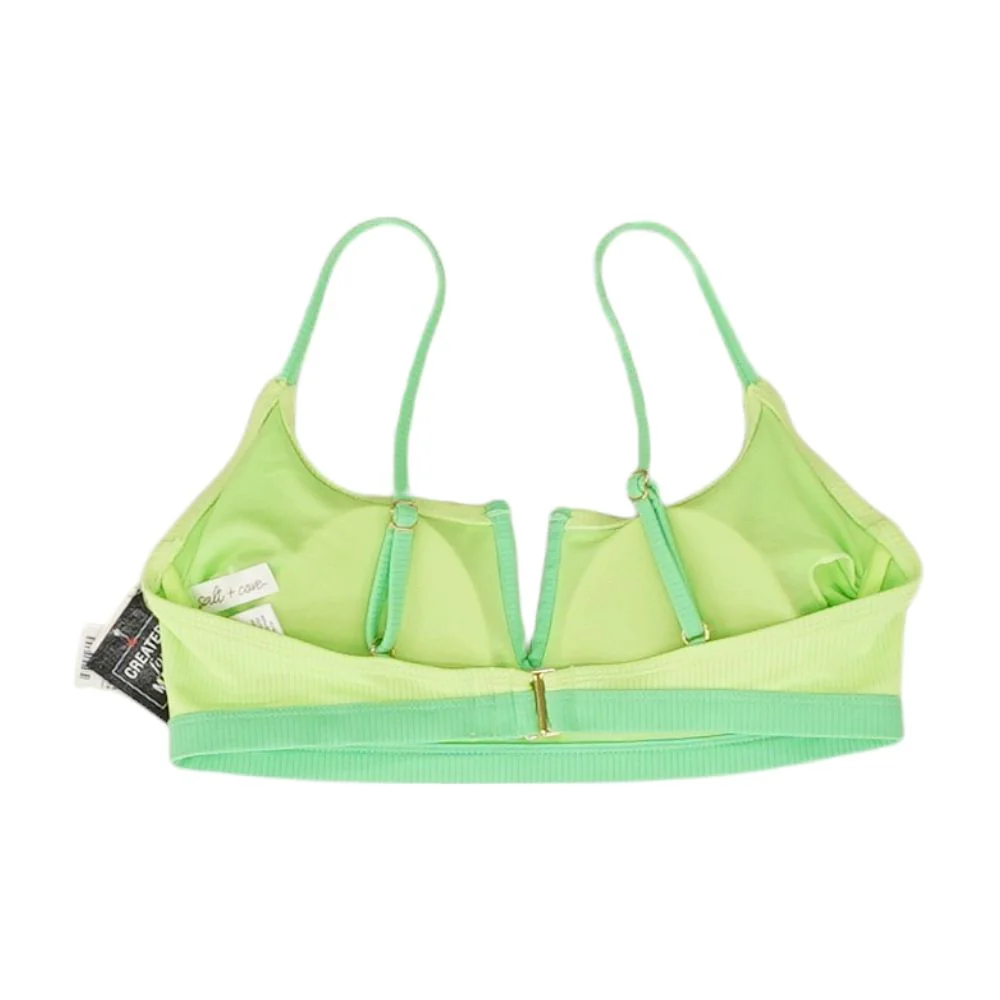 Green Solid Swim Top - Image 2