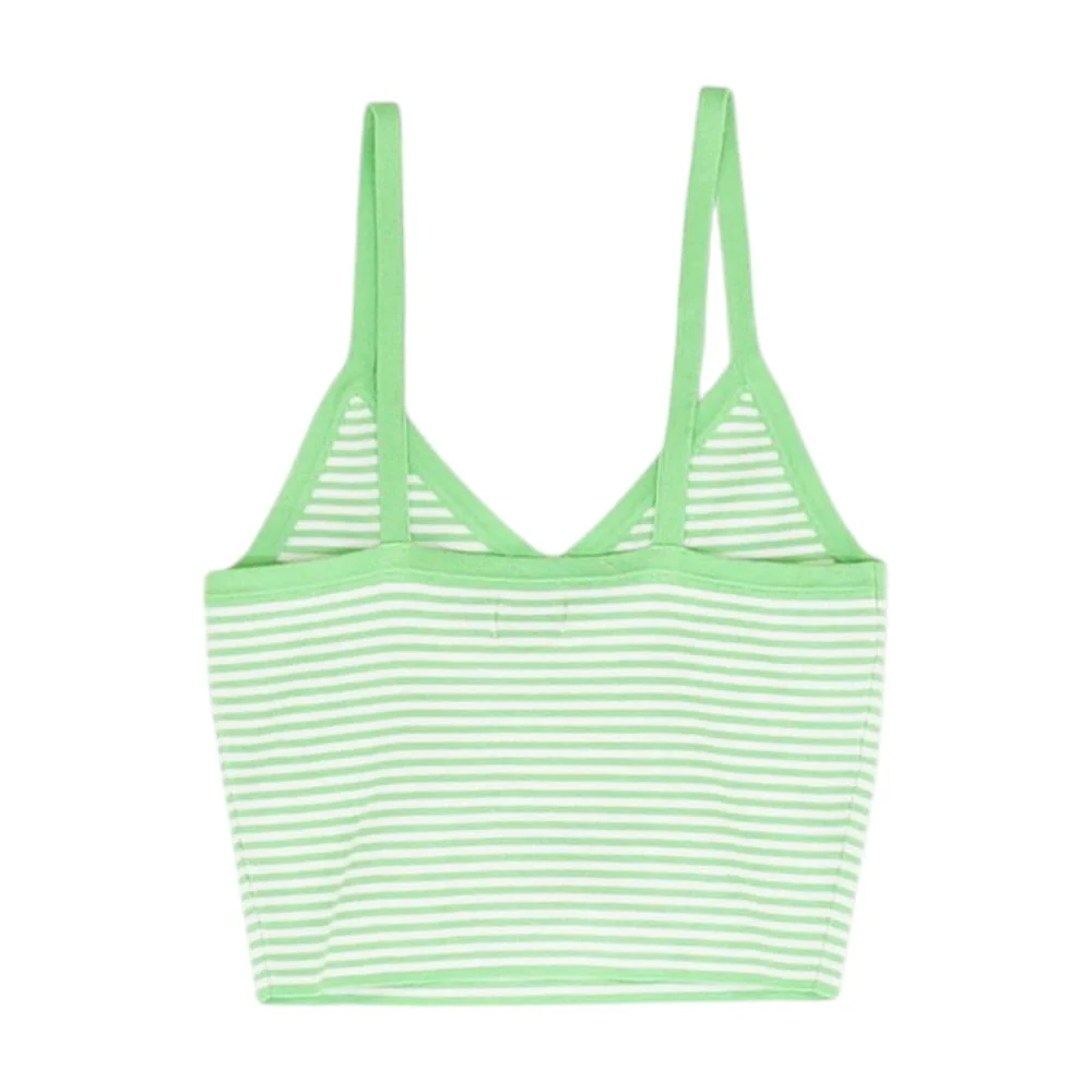 Green Striped Tank Knit Top - Image 2