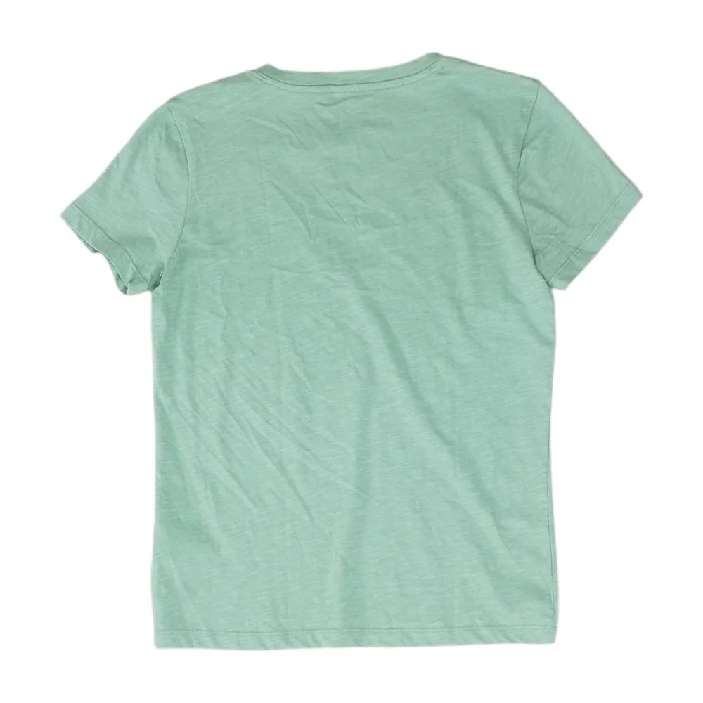 Green V Neck T-Shirt - Image 2