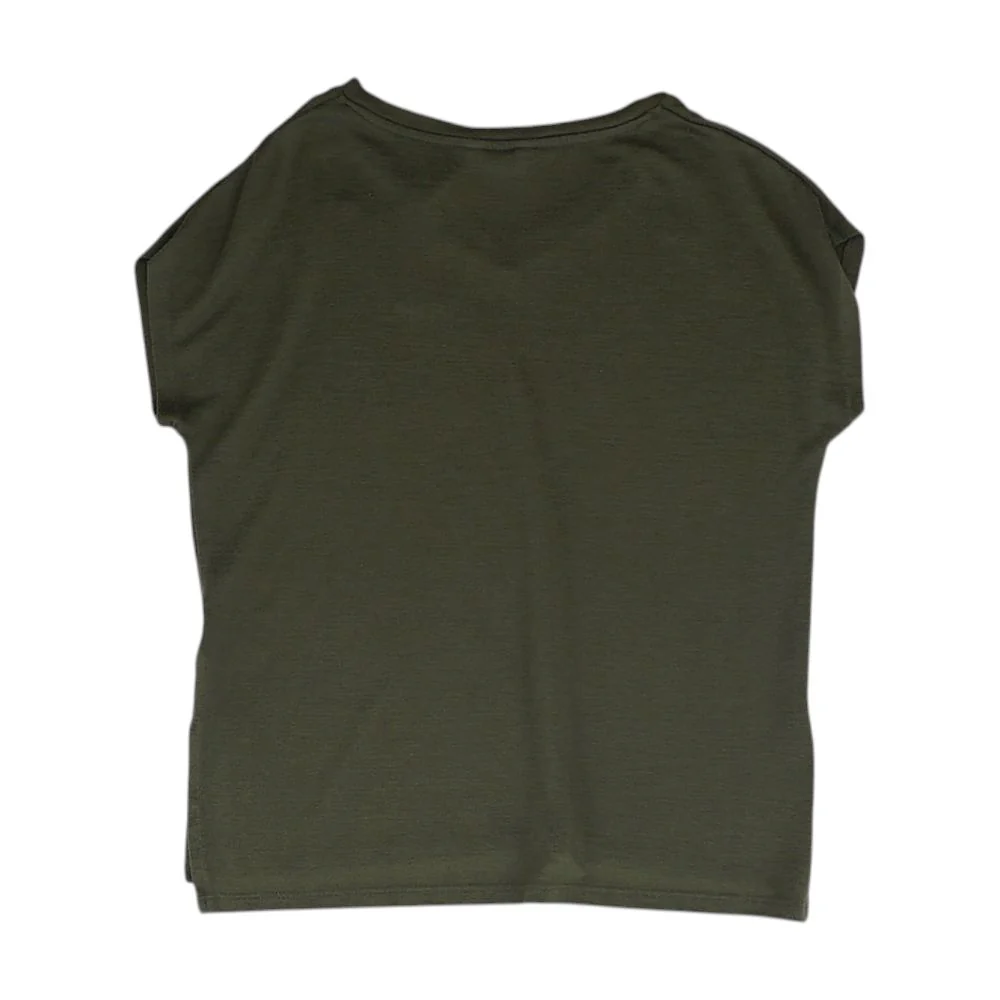 Green V Neck T-Shirt - Image 2