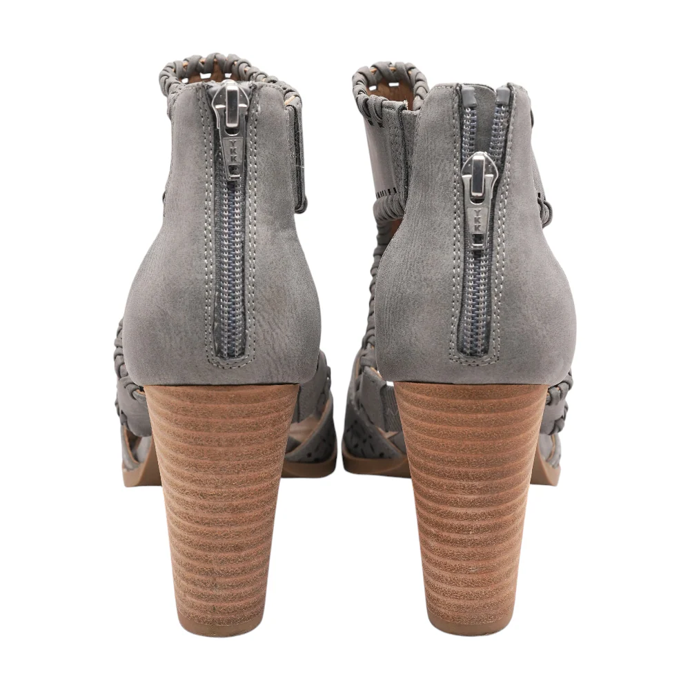 Gray Heeled Sandals - Image 2