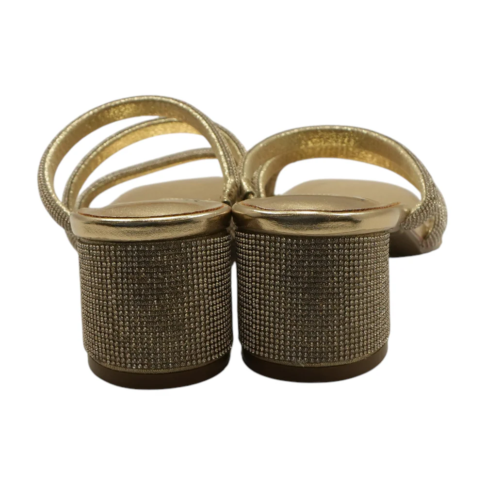 Gold Heeled Sandals - Image 2