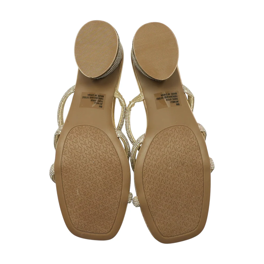 Gold Heeled Sandals - Image 3