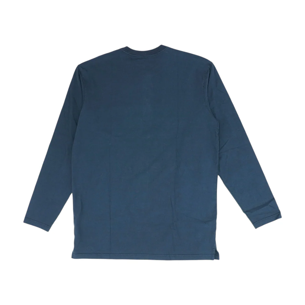 Navy Solid Henley T-Shirt - Image 2