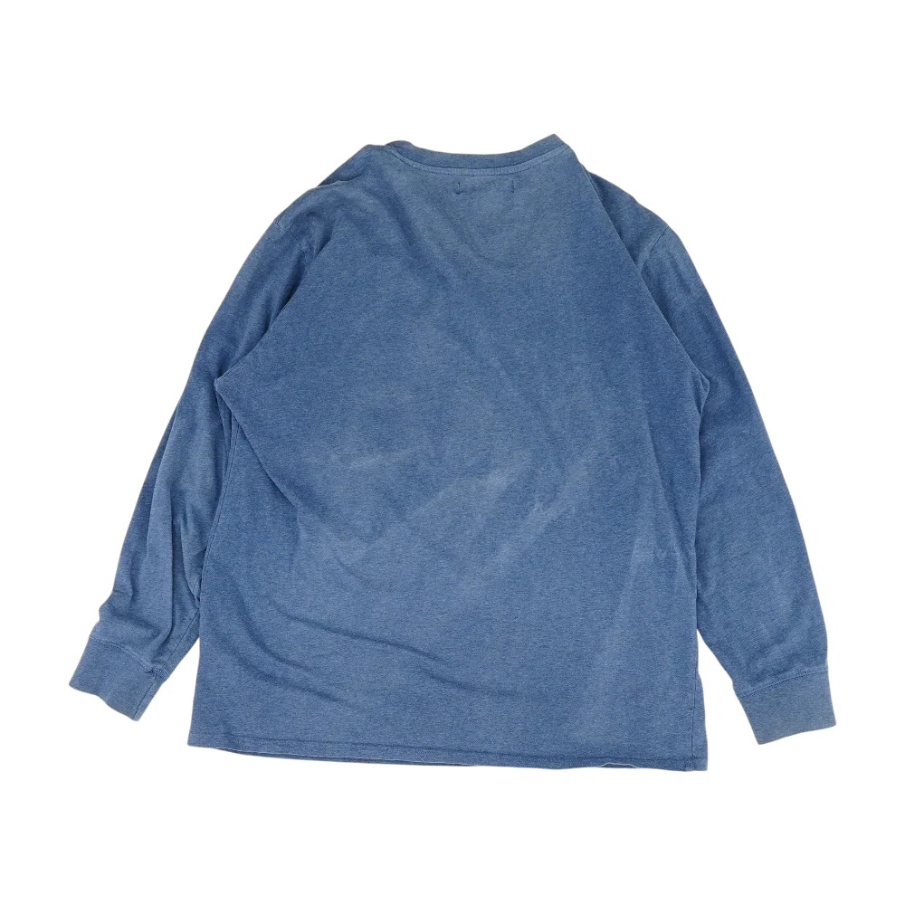 Blue Solid Henley T-Shirt - Image 2