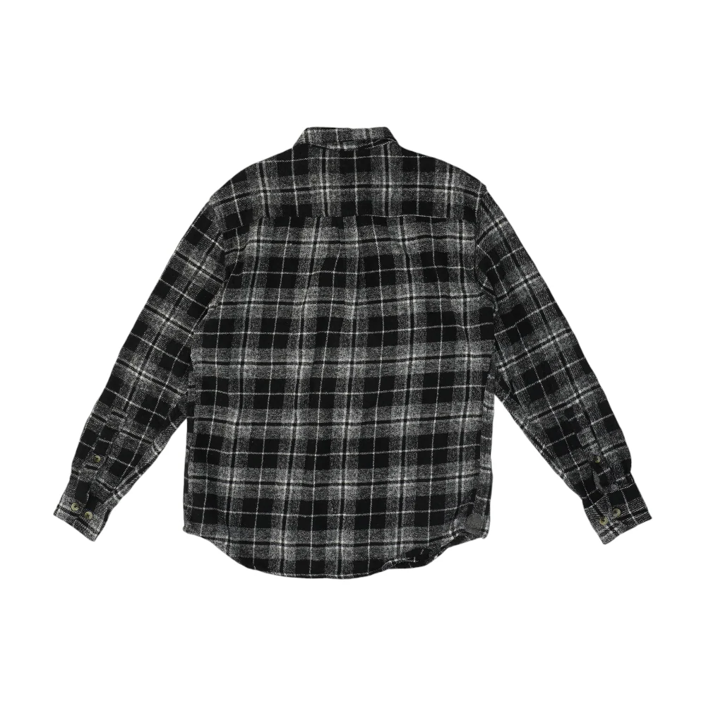 Black Plaid Flannel Button Down - Image 2