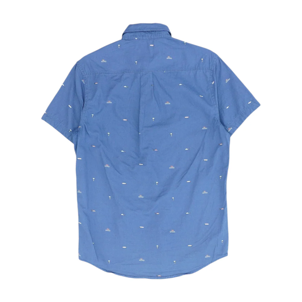 Blue Print Short Sleeve Button Down - Image 2
