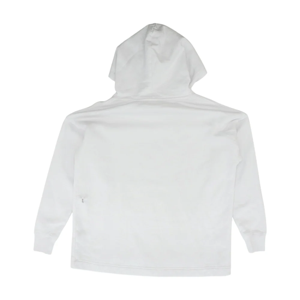White Solid Hoodie Pullover - Image 2