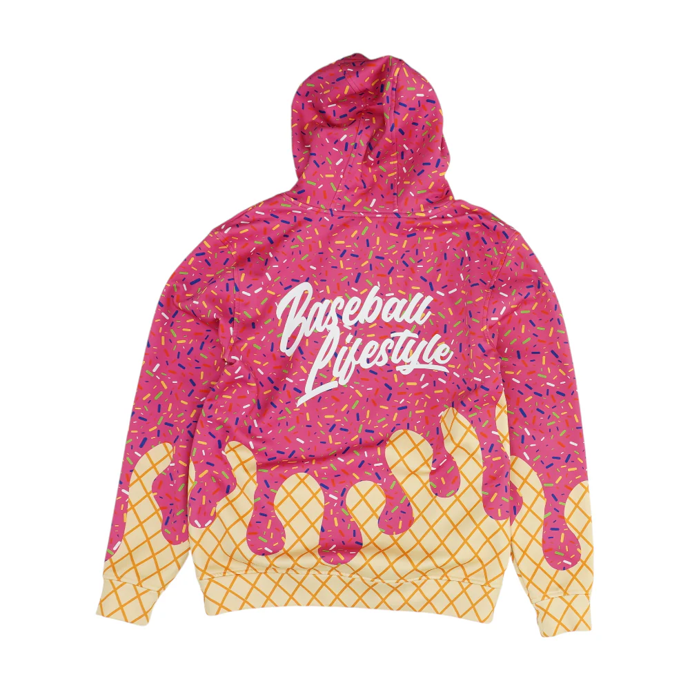 Pink Graphic Hoodie Pullover - Image 2