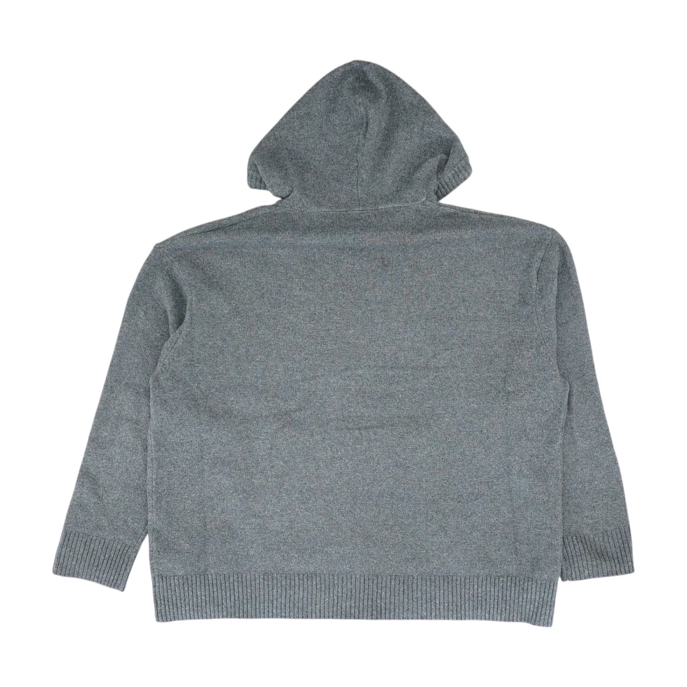 Gray Solid Hoodie Pullover - Image 2