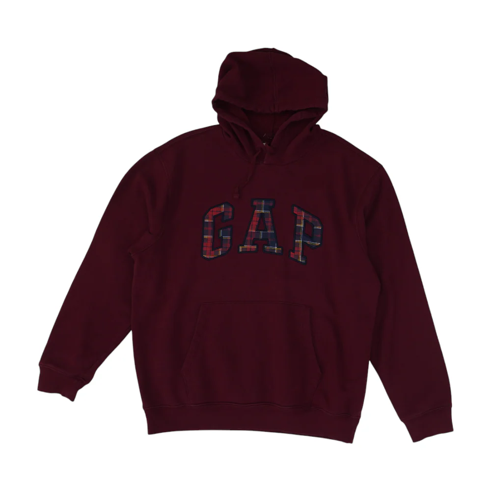 Maroon Solid Hoodie Pullover