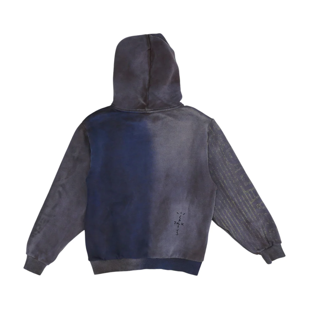 Brown FC Barcelona Tie-Dye Hoodie Pullover - Image 2