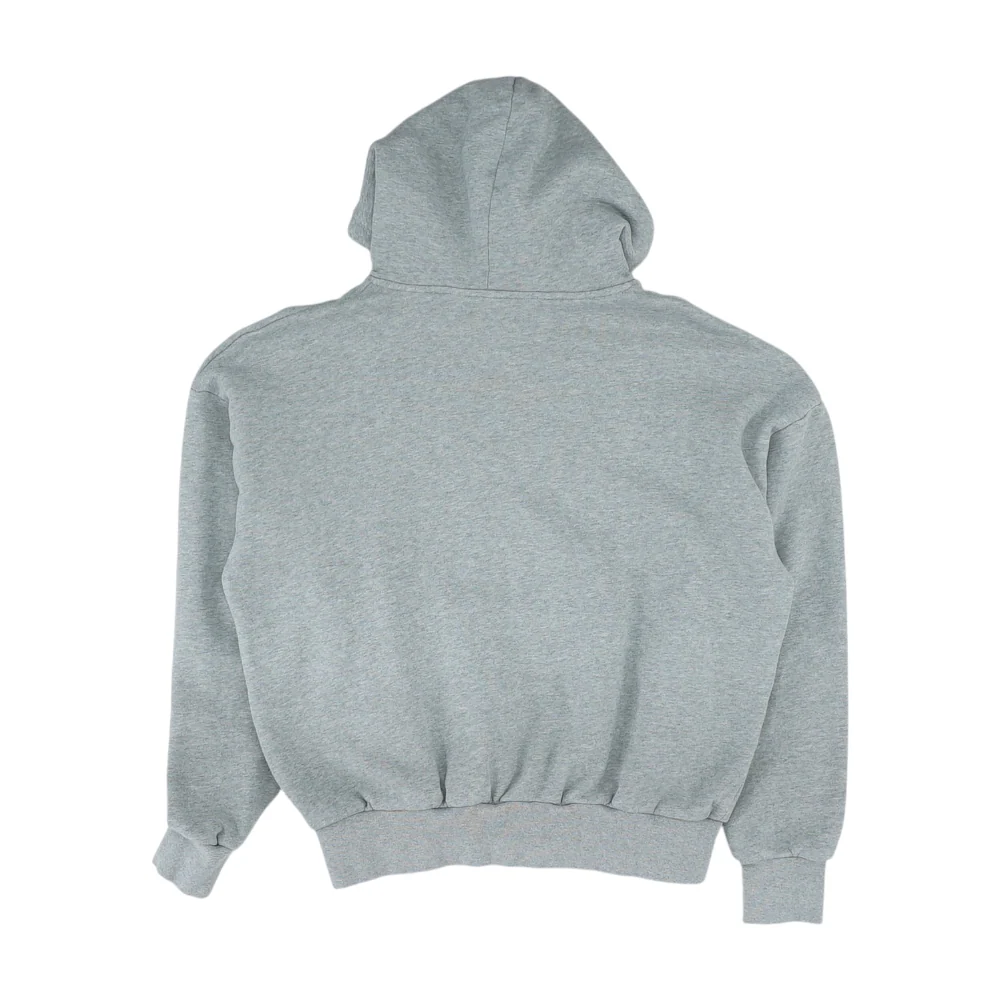 Gray Solid Hoodie Pullover - Image 2
