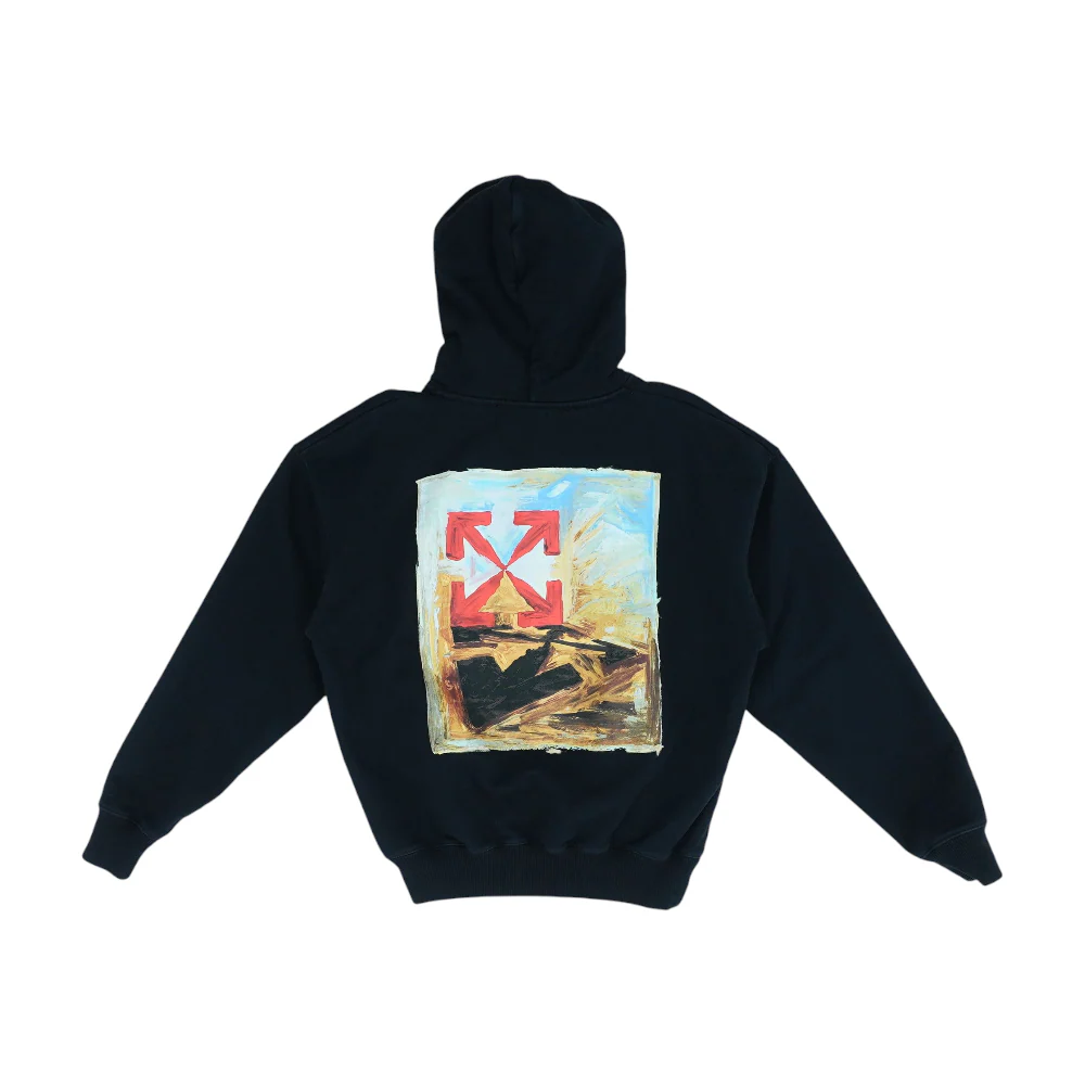 Black Graphic Hoodie Pullover - Image 2