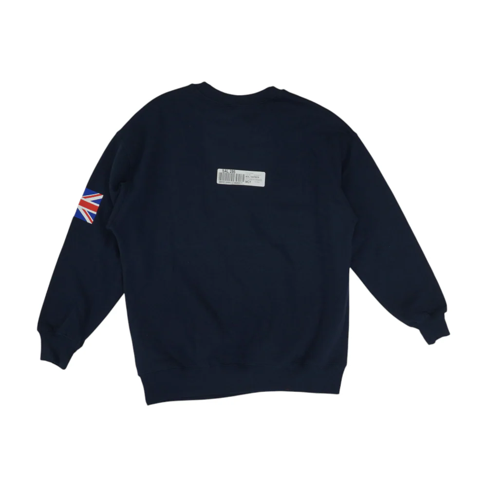Navy Solid Hoodie Pullover - Image 2