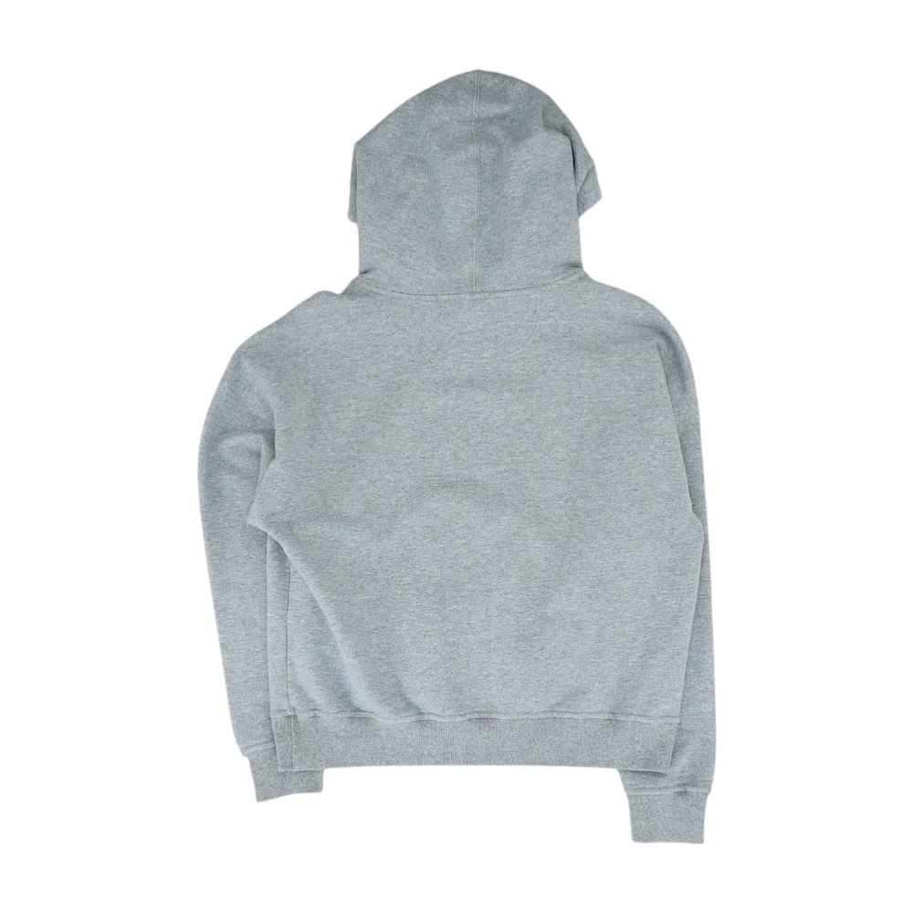 Gray Solid Hoodie Pullover - Image 2