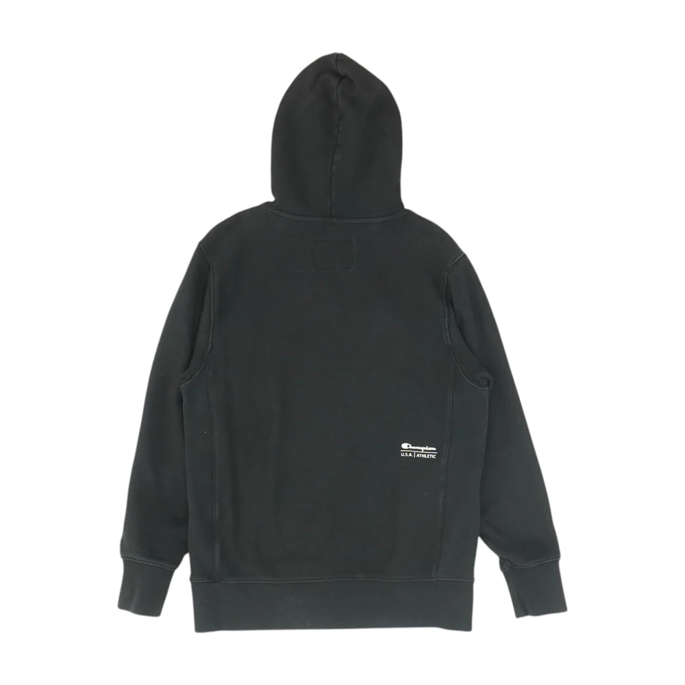Black Solid Hoodie Pullover - Image 2