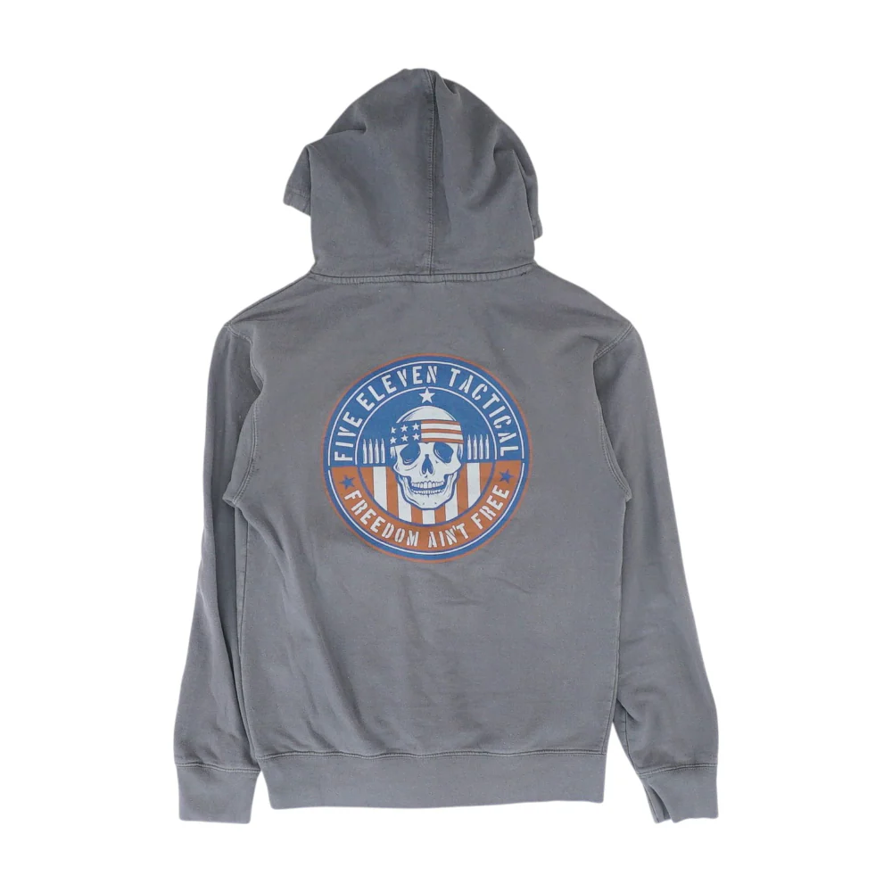 Gray Solid Hoodie Pullover - Image 2