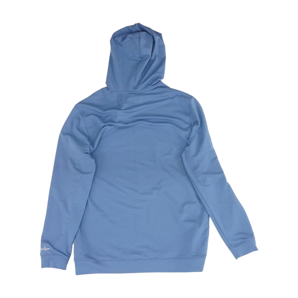 Blue Solid Hoodie Pullover - Image 2