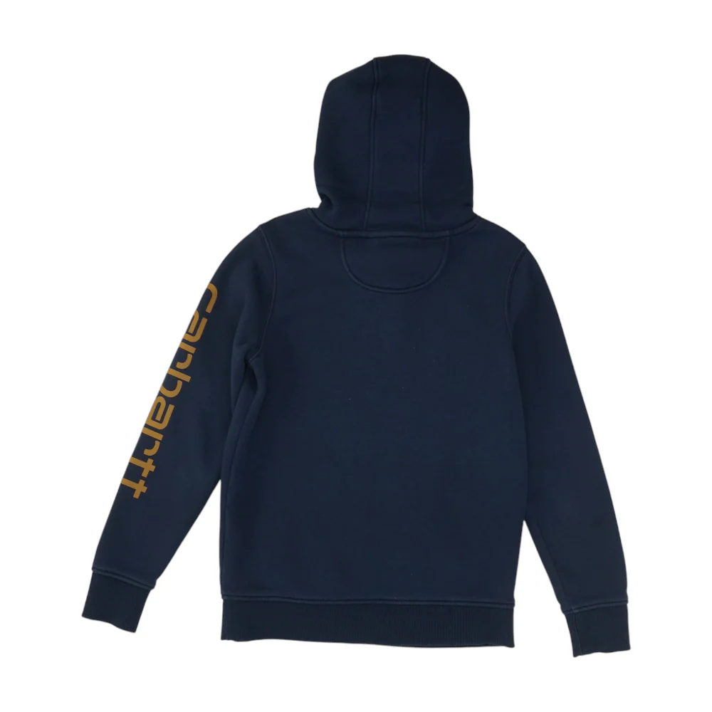 Navy Solid Hoodie Pullover - Image 2
