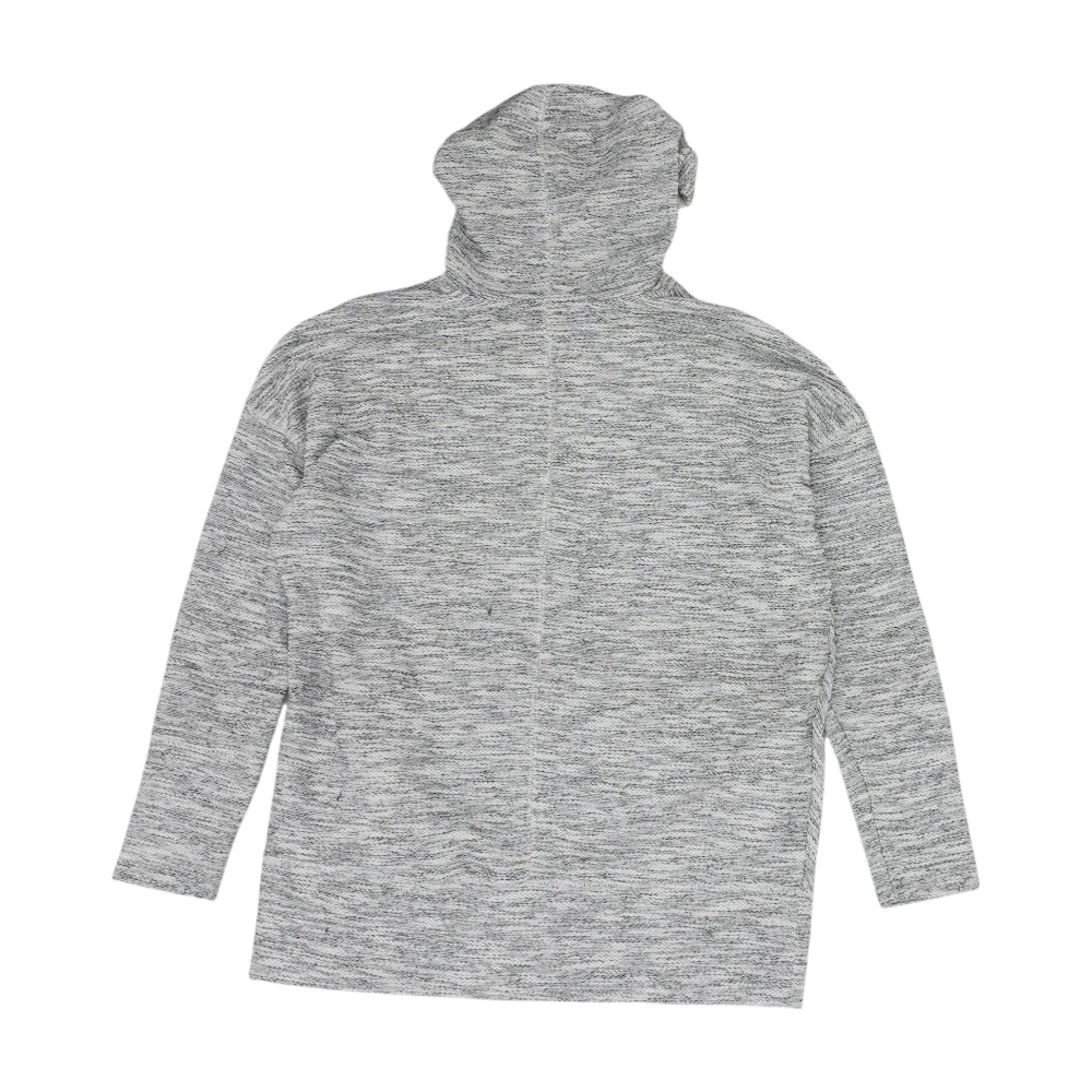 Gray Solid Hoodie Pullover - Image 2