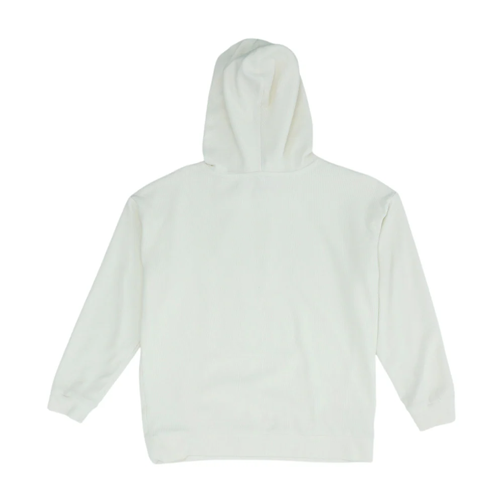 Beige Solid Hoodie Pullover - Image 2