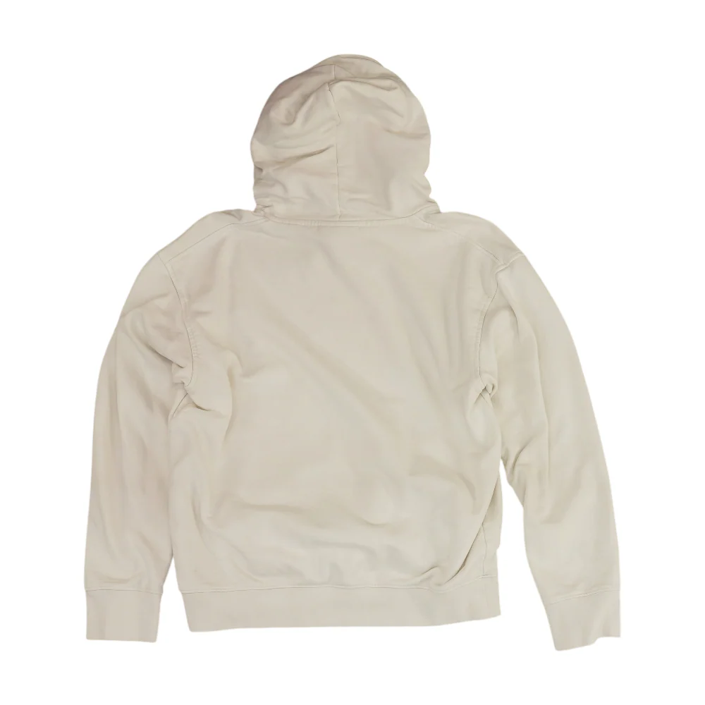 White Solid Hoodie Pullover - Image 2