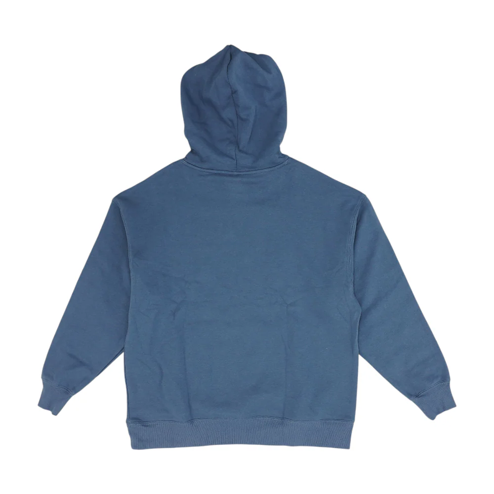 Blue Solid Hoodie Pullover - Image 2