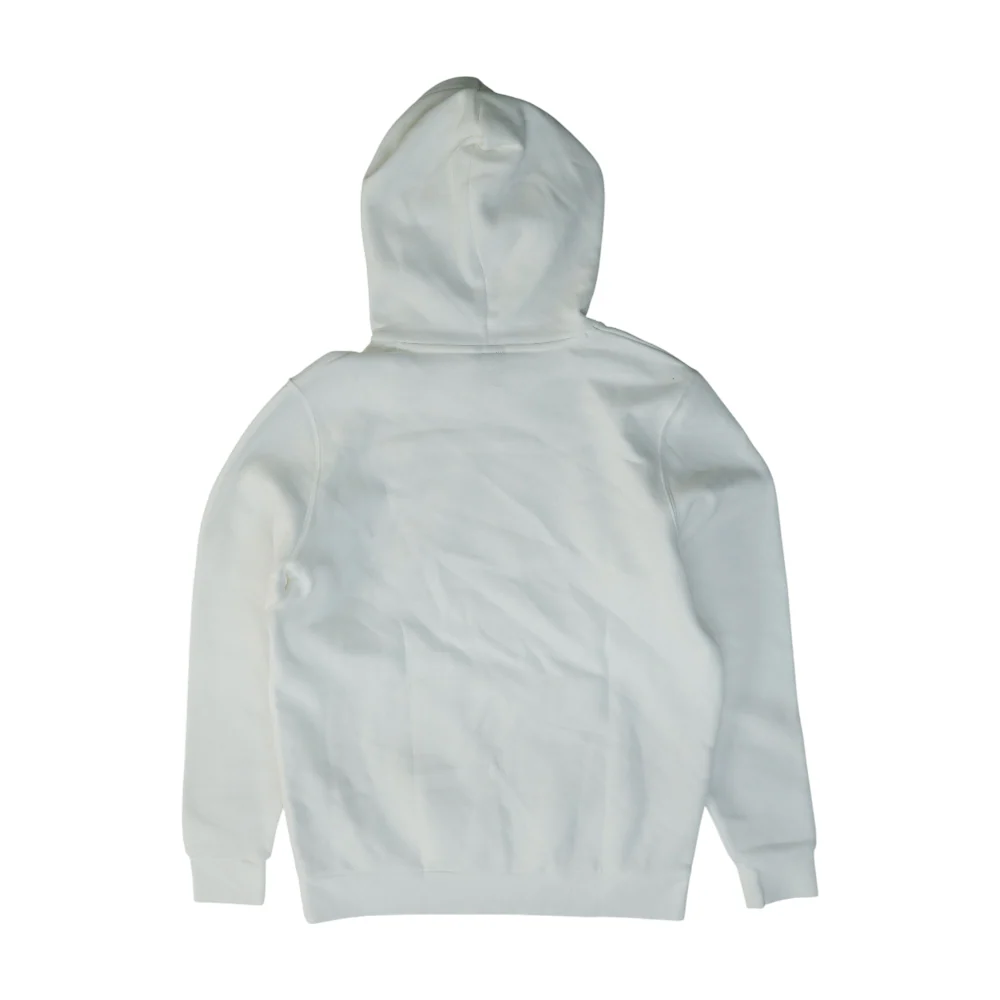 White Solid Hoodie Pullover - Image 2