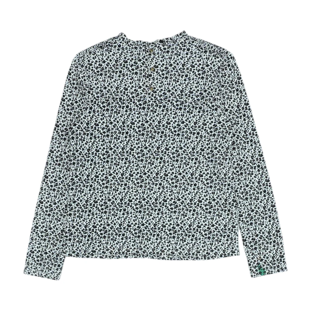 White Animal Print Blouse - Image 2