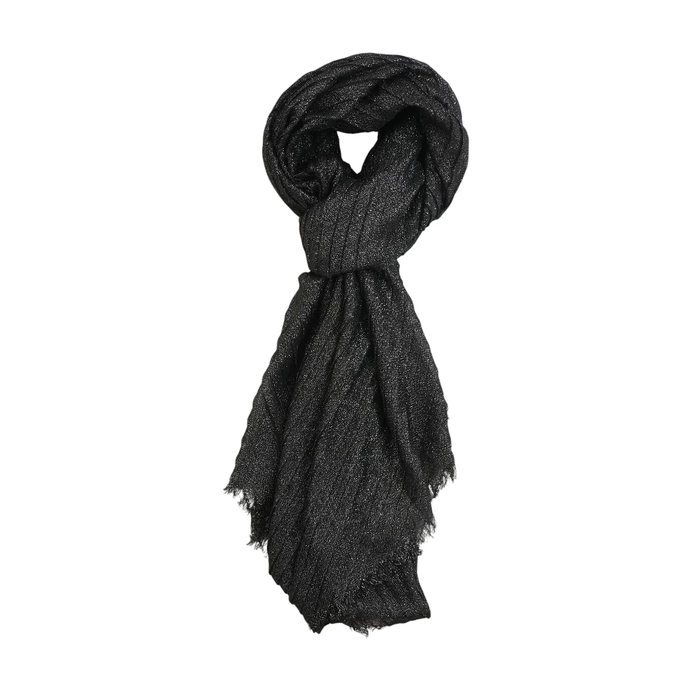 Black Polyester Scarf