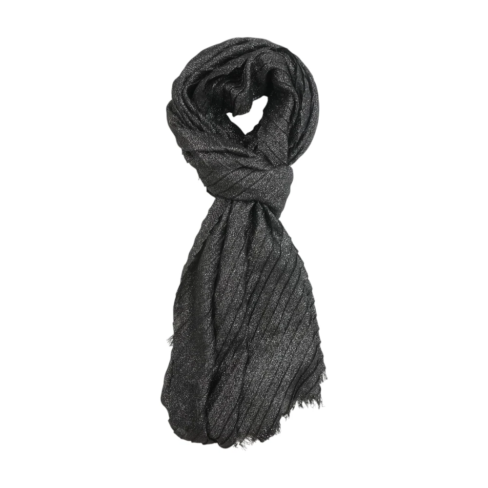 Black Polyester Scarf - Image 2