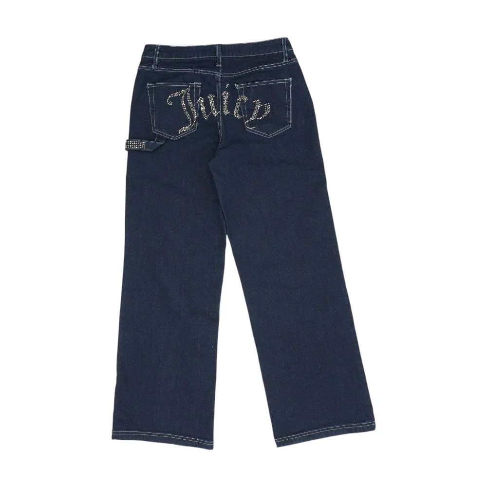 Indigo High Rise Wide Leg Jeans - Image 2