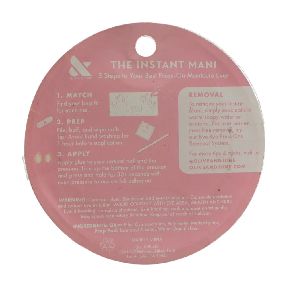 The Instant Mani Press on Nails - Short World Lit Velvet - Image 2